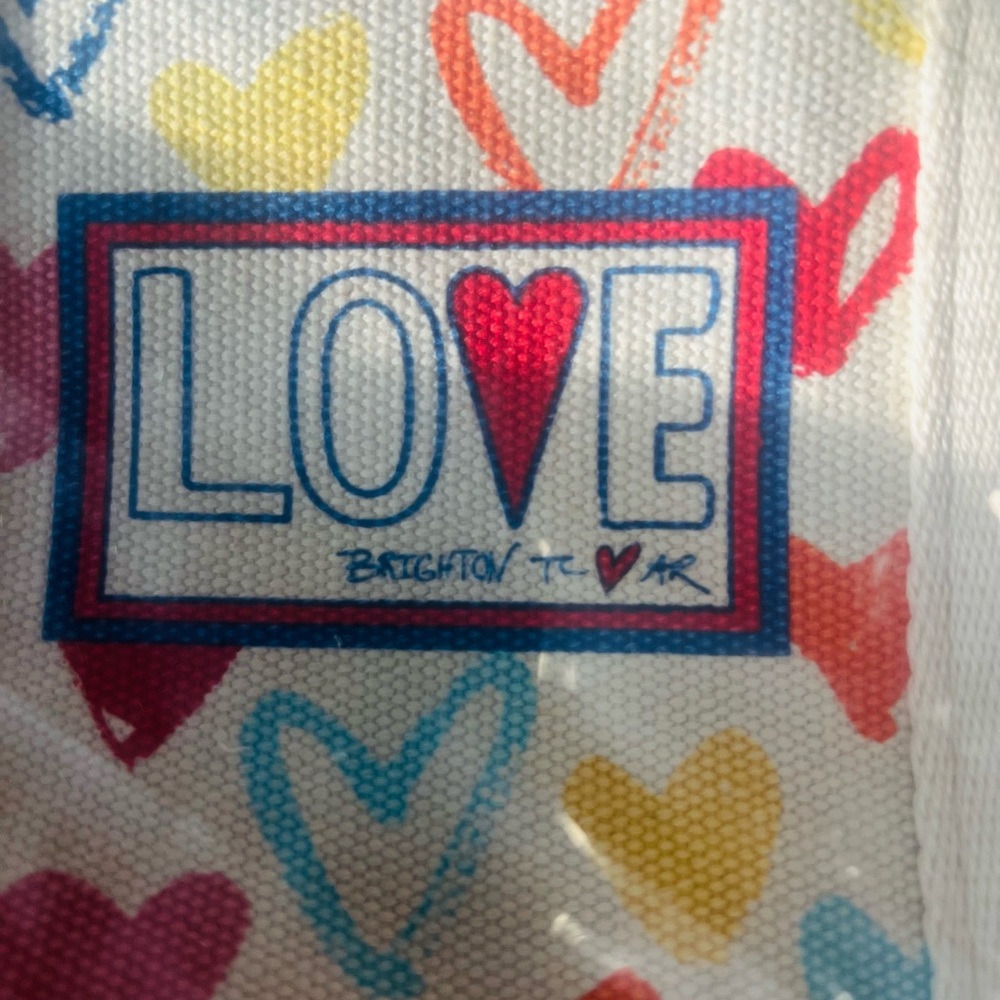 Brighton Love Mini Tote Bag - Multicolor Heart Pattern - Picture 8 of 9